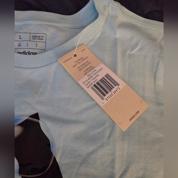 Adidas Logo Bubble Tee- Boys size 14/16 NWT - Picture 3 of 3